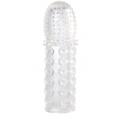 Прозрачная закрытая гелевая насадка - 13,5 см. - Toyfa Basic - в Жуковском купить с доставкой