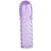 Насадка гелевая фиолетовая с точками, шипами и наплывами - 13,5 см. - Toyfa Basic - в Жуковском купить с доставкой