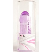 Фиолетовая гелевая насадка с шипами - 13 см. - Toyfa Basic - в Жуковском купить с доставкой