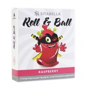 Стимулирующий презерватив-насадка Roll   Ball Raspberry - Sitabella - купить с доставкой в Жуковском