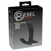 Черный вибромассажер простаты с функцией римминга Plug with Perineum Stimulator - 16,6 см. - Orion - в Жуковском купить с доставкой