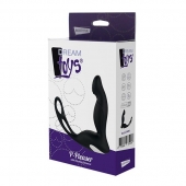 Черный вибромассажер простаты P-PLEASER W ERECTION ENHANCE - Dream Toys - в Жуковском купить с доставкой