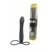 Черная насадка на пенис для двойной стимуляции Mojo BlackJack - 15 см. - Seven Creations - в Жуковском купить с доставкой