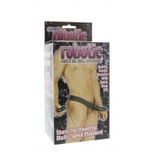 Мужской фаллопротез с вибрацией ROBOTIC MALE STRAP-ON BLACK - 17 см. - Seven Creations - купить с доставкой в Жуковском