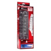 Прозразная закрытая насадка на пенис с поддержкой мошонки Clearly Ample Penis Enhancer - 22 см. - XR Brands - в Жуковском купить с доставкой