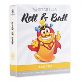 Стимулирующий презерватив-насадка Roll   Ball Banana - Sitabella - купить с доставкой в Жуковском