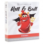 Стимулирующий презерватив-насадка Roll   Ball Cherry - Sitabella - купить с доставкой в Жуковском