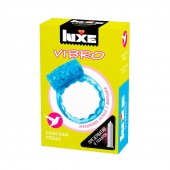 Голубое эрекционное виброкольцо Luxe VIBRO  Райская птица  + презерватив - Luxe - в Жуковском купить с доставкой