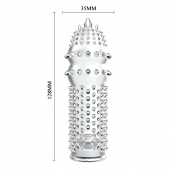 Закрытая прозрачная насадка Crystal sleeve - 14,2 см. - Erowoman-Eroman - в Жуковском купить с доставкой