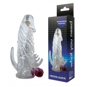 Закрытая прозрачная вибронасадка на пенис Crystal Sleeve Vibe - Erowoman-Eroman - в Жуковском купить с доставкой