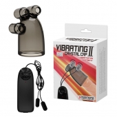 Дымчатая насадка-мастурбатор с вибрацией Vibrating Crystal Cap II - Baile - в Жуковском купить с доставкой
