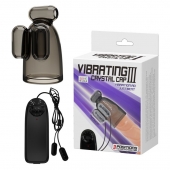 Дымчатая насадка-мастурбатор с вибрацией Vibrating Crystal Cap III - Baile - в Жуковском купить с доставкой