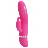 Розовый вибратор Ingram с электростимуляцией - 19,2 см. - Baile - купить с доставкой в Жуковском