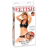 Черный податливый страпон Posable Partner Strap-On - 17,8 см. - Pipedream - купить с доставкой в Жуковском
