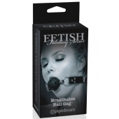 Черный кляп с дырочками Breathable Ball Gag - Pipedream - купить с доставкой в Жуковском