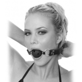 Черный кляп с дырочками Breathable Ball Gag - Pipedream - купить с доставкой в Жуковском