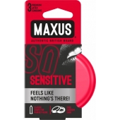 Ультратонкие презервативы в железном кейсе MAXUS Sensitive - 3 шт. - Maxus - купить с доставкой в Жуковском