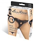 Черные плюшевые трусики для страпона - Lux Fetish - купить с доставкой в Жуковском