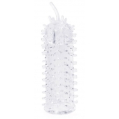 Закрытая рельефная насадка Crystal sleeve с усиками - 12 см. - Erowoman-Eroman - в Жуковском купить с доставкой