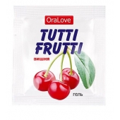 Пробник гель-смазки Tutti-frutti с вишнёвым вкусом - 4 гр. - Биоритм - купить с доставкой в Жуковском