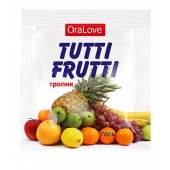 Пробник гель-смазки Tutti-frutti со вкусом тропических фруктов - 4 гр. - Биоритм - купить с доставкой в Жуковском