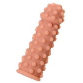 Телесная реалистичная насадка KOKOS Extreme Sleeve 02 с дополнительной стимуляцией - 12,7 см. - KOKOS - в Жуковском купить с доставкой