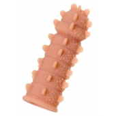 Телесная реалистичная насадка KOKOS Extreme Sleeve 04 с дополнительной стимуляцией - 12,7 см. - KOKOS - в Жуковском купить с доставкой