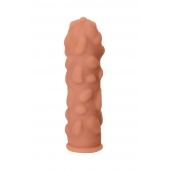 Телесная реалистичная насадка KOKOS Extreme Sleeve 11 с дополнительной стимуляцией - 12,7 см. - KOKOS - в Жуковском купить с доставкой