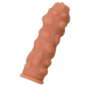 Телесная реалистичная насадка KOKOS Extreme Sleeve 11 с дополнительной стимуляцией - 12,7 см. - KOKOS - в Жуковском купить с доставкой