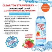 Очищающий спрей для игрушек CLEAR TOY Strawberry - 100 мл. - Биоритм - купить с доставкой в Жуковском