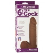 Насадка-мулат для трусиков Vac-U-Lock 6  ULTRASKYN Cock - 17,3 см. - Doc Johnson - купить с доставкой в Жуковском