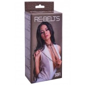 Коричневый поводок и чокер с кольцом Sofi - Rebelts - купить с доставкой в Жуковском