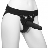 Черный полый вибрострапон Body Extensions BE Aroused - 17,78 см. - Doc Johnson - купить с доставкой в Жуковском