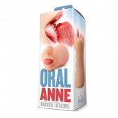 Телесный мастурбатор-ротик с язычком Oral Anne - Blush Novelties - в Жуковском купить с доставкой