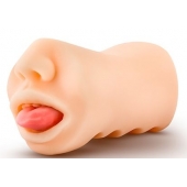 Телесный мастурбатор-ротик с язычком Oral Anne - Blush Novelties - в Жуковском купить с доставкой
