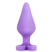 Фиолетовая анальная пробка Naughty Candy Heart Do Me Now - 8,9 см. - Blush Novelties - купить с доставкой в Жуковском