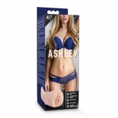 Телесный мастурбатор-вагина с вибропулей Ashley - Blush Novelties - в Жуковском купить с доставкой