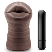 Коричневый мастурбатор-ротик Heather - Blush Novelties - в Жуковском купить с доставкой