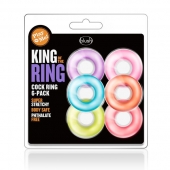 Набор из 6 эрекционных колец King of the Ring - Blush Novelties - в Жуковском купить с доставкой