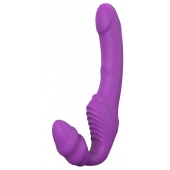 Фиолетовый безремневой вибрострапон DOUBLE DIPPER - Dream Toys - купить с доставкой в Жуковском