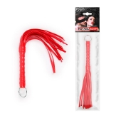 Красная плеть с рукоятью в оплетке - 28 см. - Notabu - купить с доставкой в Жуковском