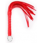 Красная плеть с рукоятью в оплетке - 28 см. - Notabu - купить с доставкой в Жуковском