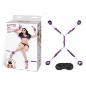 Фиолетовый набор фиксаций на кровати Classic Bedspreader - Lux Fetish - купить с доставкой в Жуковском