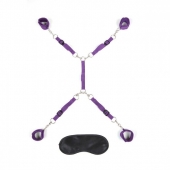 Фиолетовый набор фиксаций на кровати Classic Bedspreader - Lux Fetish - купить с доставкой в Жуковском