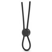 Черное силиконовое лассо на пенис SILICONE LOOP COCK RING - Blush Novelties - в Жуковском купить с доставкой