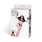 Чёрные манжеты для фиксации на кровати Bondage Bed Strap - Lux Fetish - купить с доставкой в Жуковском