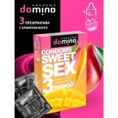 Презервативы для орального секса DOMINO Sweet Sex с ароматом манго - 3 шт. - Domino - купить с доставкой в Жуковском