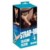Силиконовый полый страпон на ремнях Silicone Strap-on - 16 см. - Orion - купить с доставкой в Жуковском
