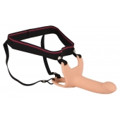 Силиконовый полый страпон на ремнях Silicone Strap-on - 16 см. - Orion - купить с доставкой в Жуковском