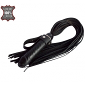 Черная плеть  Ковбой  с ручкой-фаллосом - 55 см. - Sitabella - купить с доставкой в Жуковском